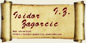 Isidor Zagorčić vizit kartica